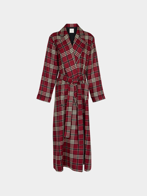 Emilia Wickstead - Wool Check Robe | Size: M -  - ABASK - 