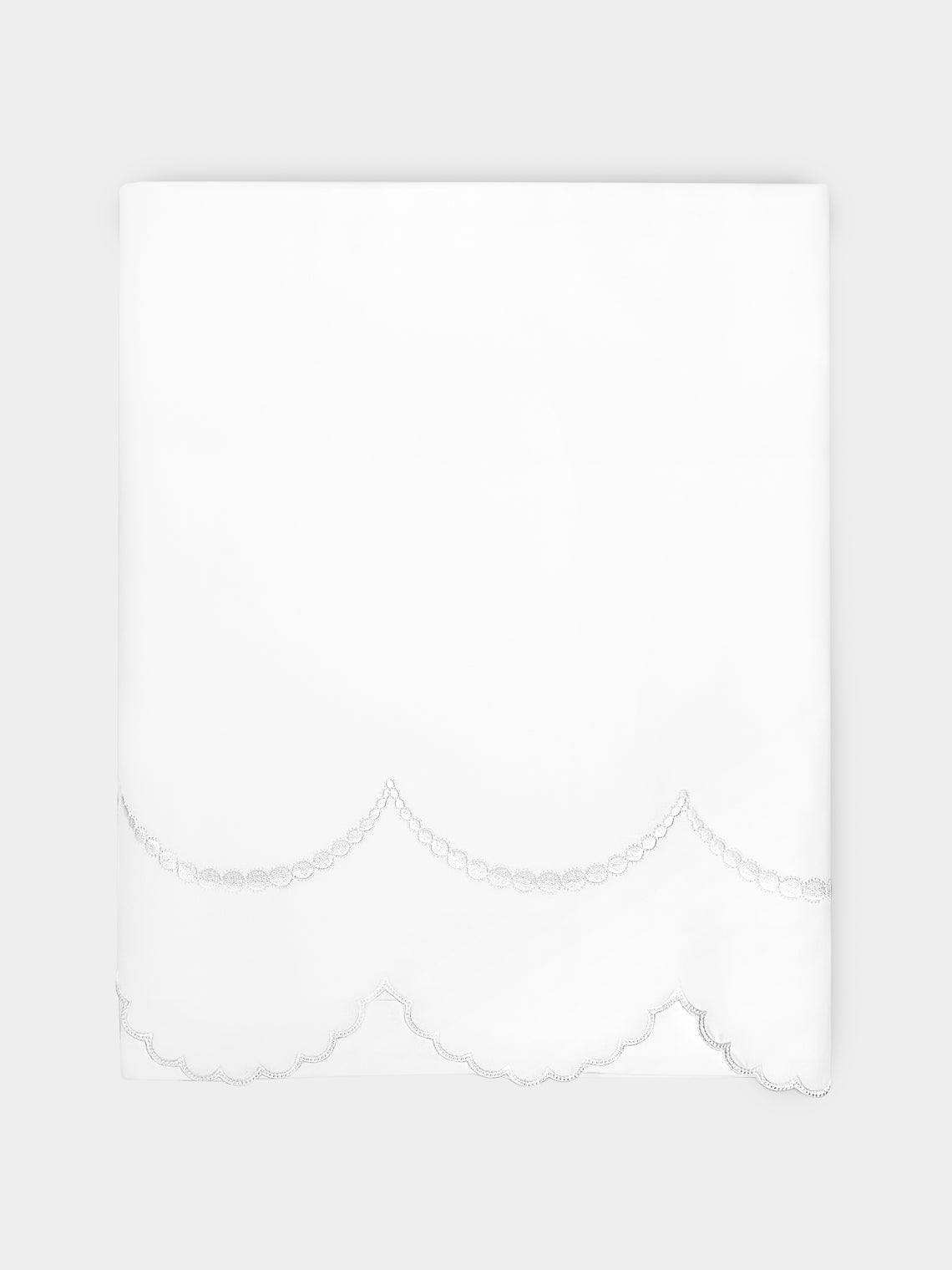 Los Encajeros - Perlas Embroidered Cotton King Top Sheet -  - ABASK - 