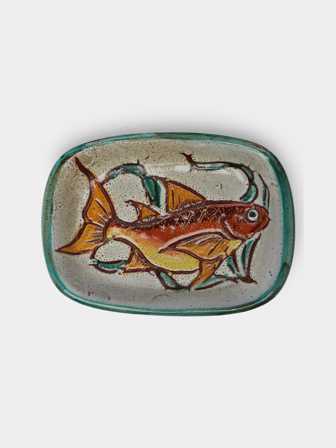 Antique and Vintage - 1950s Vallauris Fish Ceramic Dish -  - ABASK