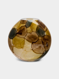 David Valner - Aquarelle Hand-Blown Glass Round Vase -  - ABASK - 