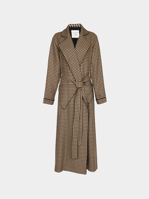 Emilia Wickstead - Wool Houndstooth Robe | Size: S -  - ABASK - 