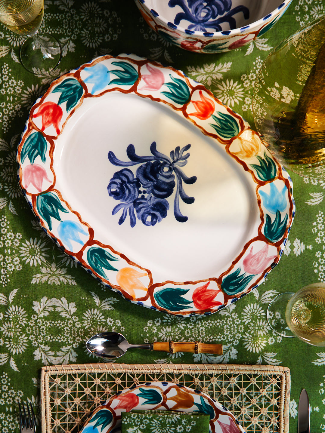 Hand-Painted Serving Platter