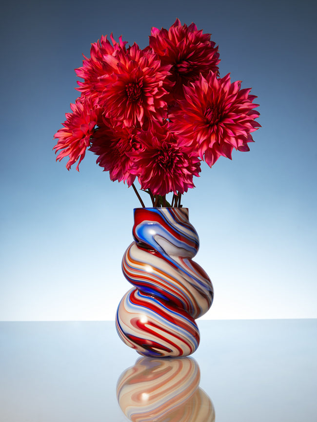 Carlo Moretti - Archive Revival Pagur Hand-Blown Marbled Murano Glass Vase -  - ABASK