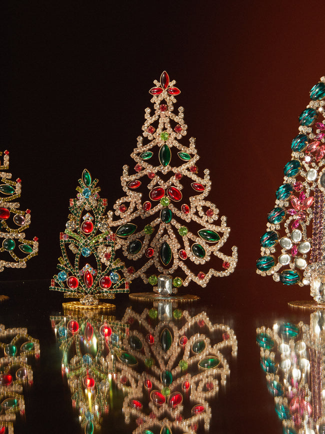 Antique and Vintage - 1930s Czech Jewelled Small Christmas Tree -  - ABASK