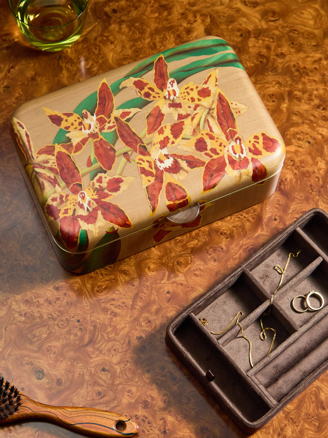 Silvia Furmanovich - Orchids Marquetry Wood Jewellery Box -  - ABASK