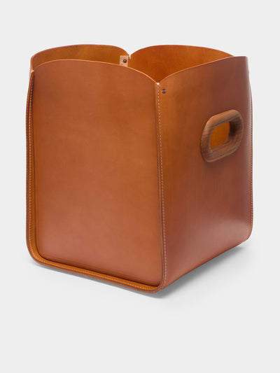 Otis Ingrams - Ample Leather Large Storage Basket -  - ABASK - 