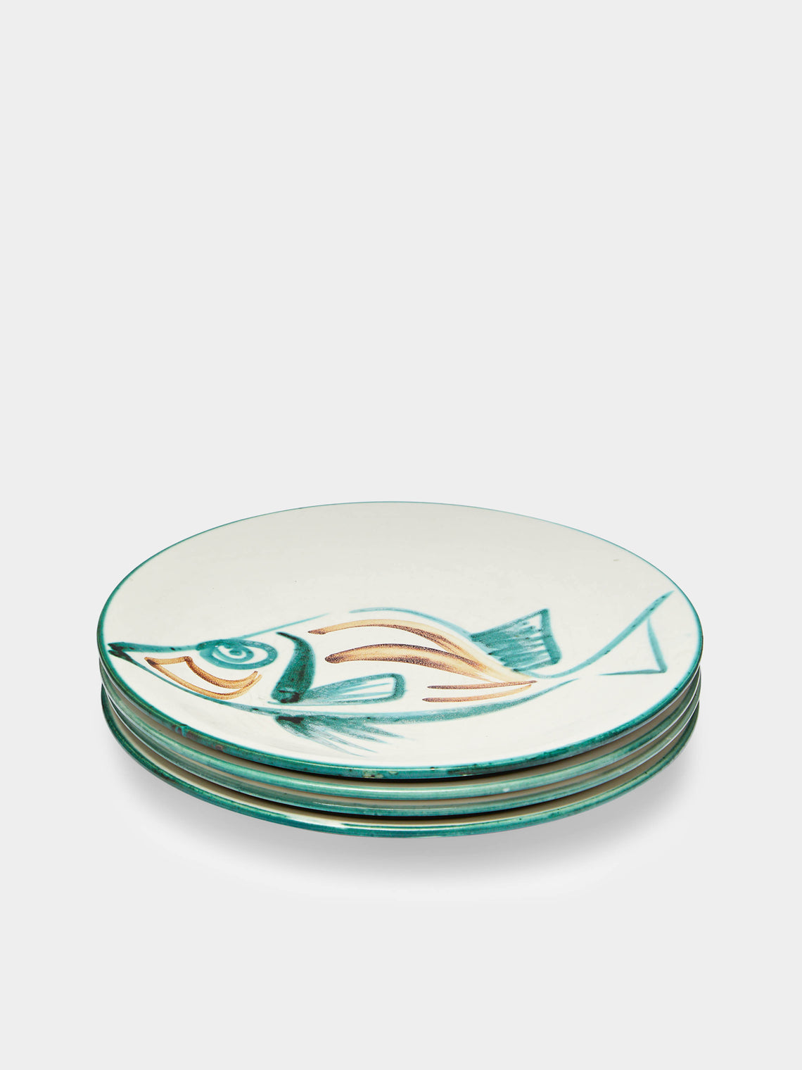Antique and Vintage - 1950s Robert Picault Ceramic Dinner Plates (Set of 4) -  - ABASK