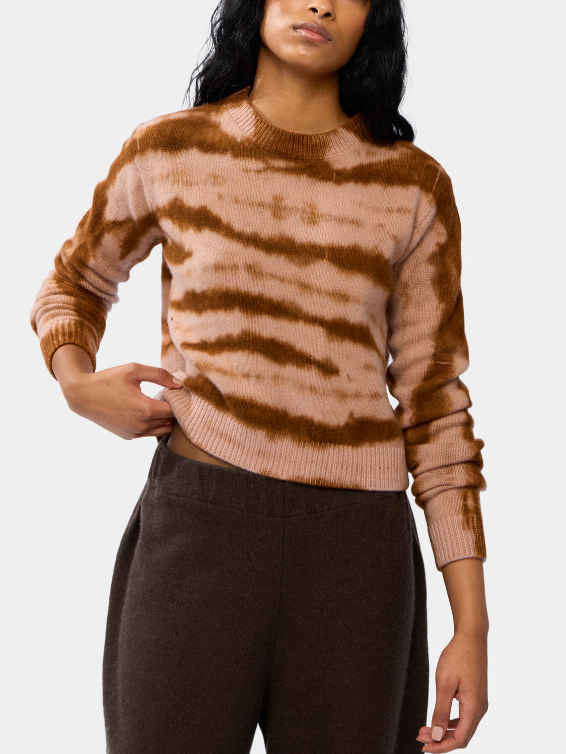 Track Dye Cashmere Crew-Neck Sweater | Size: S