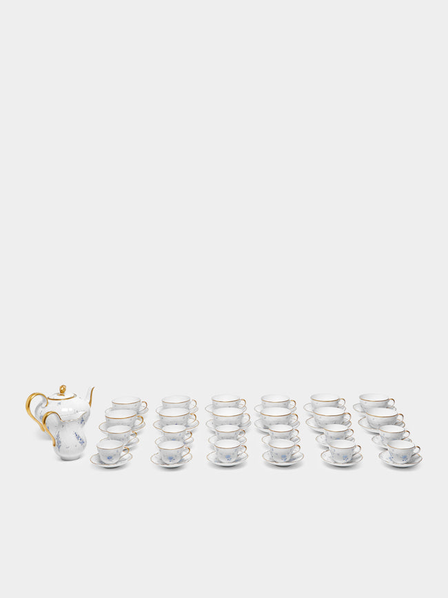 Antique and Vintage - 1960s Lorenz Hutschenreuther Hand-Painted Porcelain Tea & Coffee Set (Set of 26) -  - ABASK - 