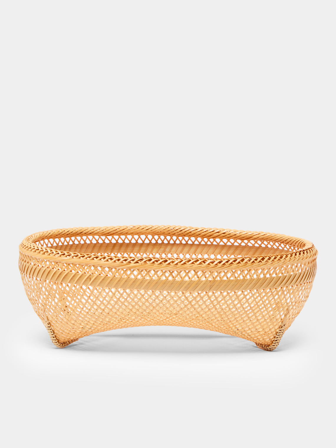 Hee Woo - Handwoven Bamboo Low Circular Tray -  - ABASK - 