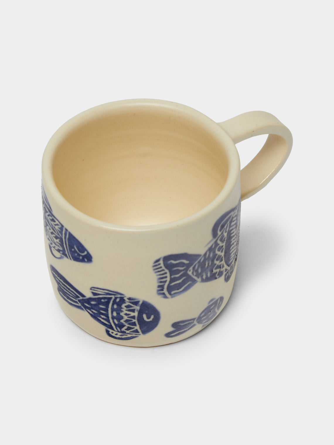 Azul Patagonia - Fish Hand-Painted Ceramic Mugs (Set of 2) -  - ABASK