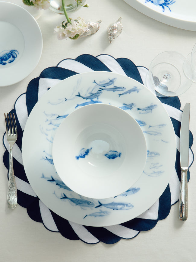 Hering Berlin - Ocean Porcelain Charger Plate -  - ABASK