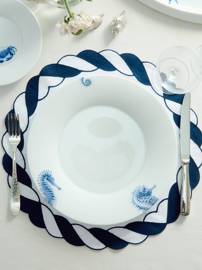 Hering Berlin - Ocean Porcelain Dinner Plate -  - ABASK