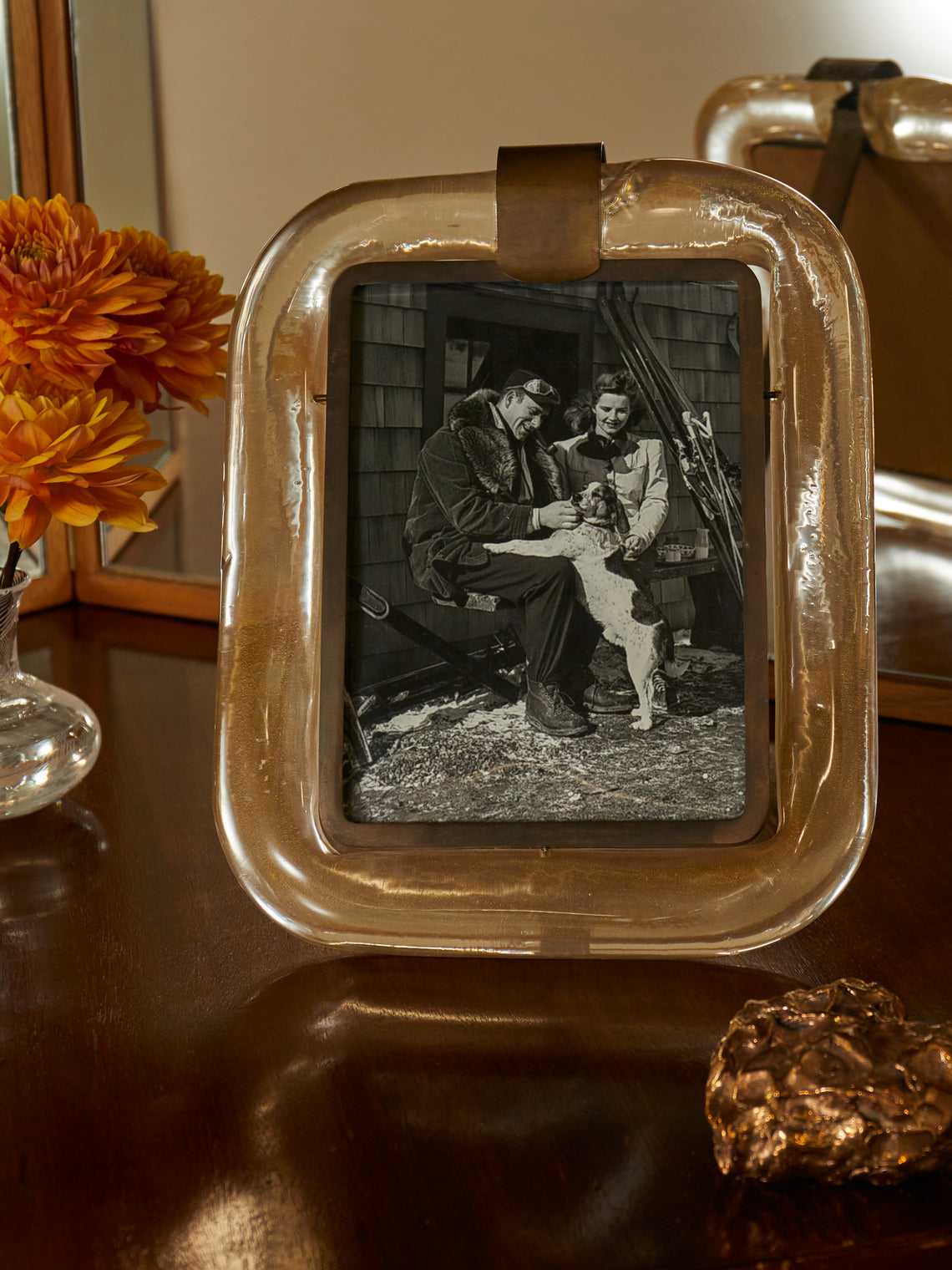 Antique and Vintage - Mid-Century Large Murano Glass Photo Frame -  - ABASK