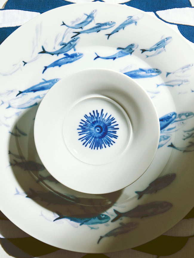 Hering Berlin - Ocean Porcelain Dessert Bowl -  - ABASK