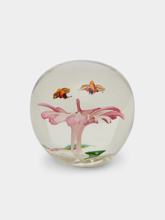 Antique and Vintage - Mid-Century Flower Murano Glass Paperweight -  - ABASK - 