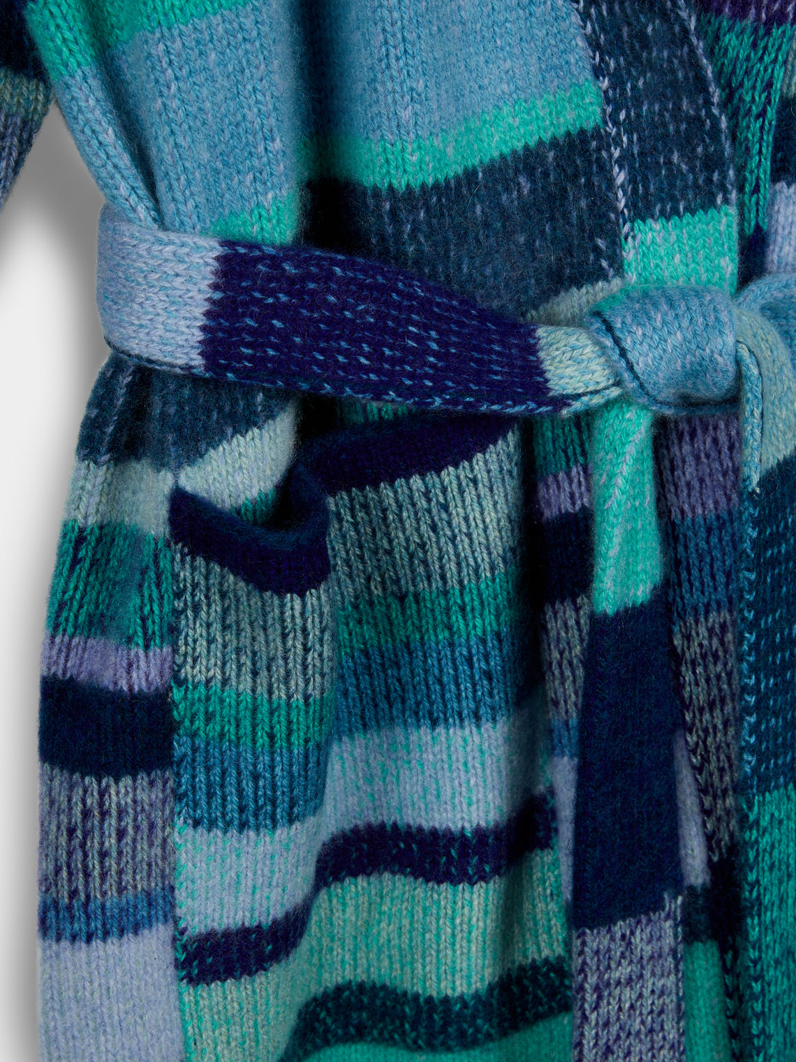 The Elder Statesman - Stripe Super Soft Cashmere Robe (Small) -  - ABASK