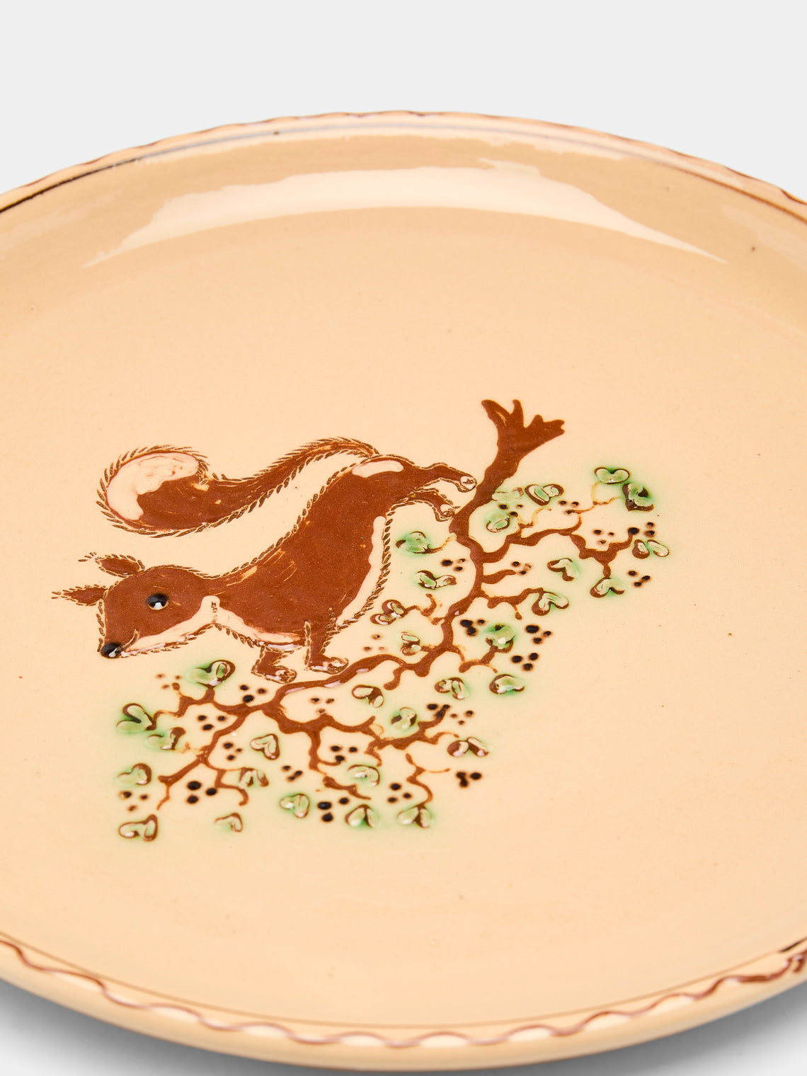 Poterie d’Évires - Animals Hand-Painted Ceramic Dinner Plates (Set of 4) -  - ABASK