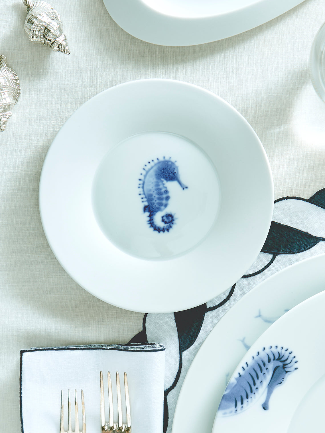 Hering Berlin - Ocean Porcelain Assorted Side Plates (Set of 6) -  - ABASK