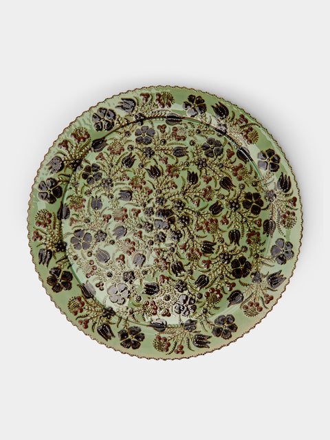 Poterie d’Évires - Flowers Hand-Painted Ceramic Serving Plate -  - ABASK - 