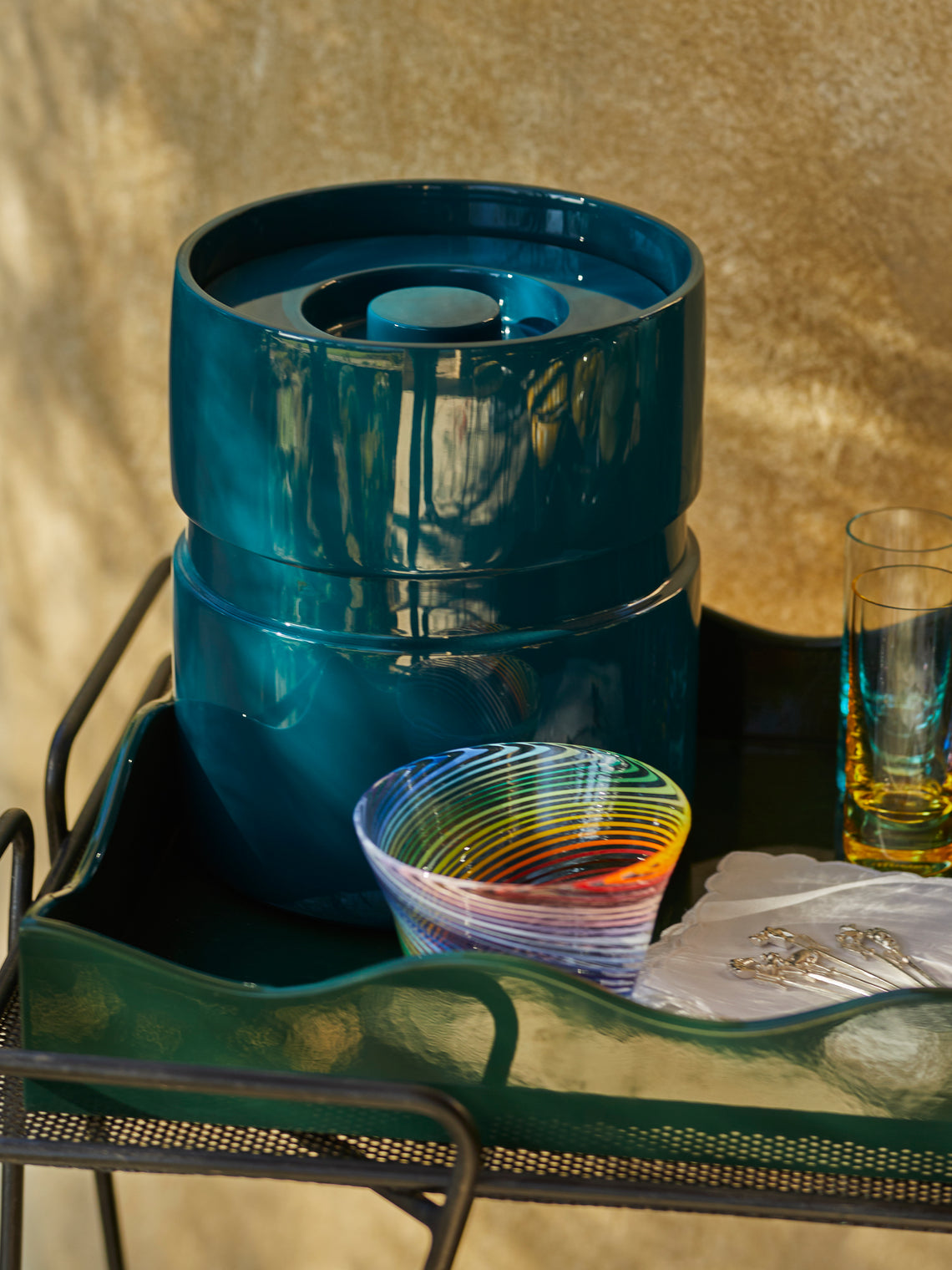 Lacquered Ice Bucket