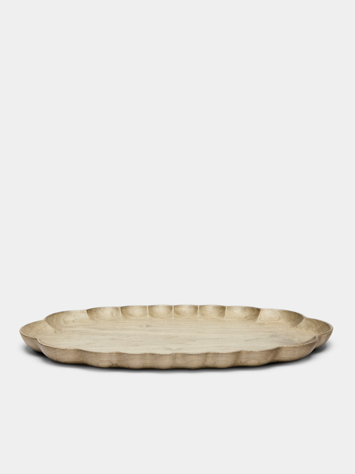 Ifuji - Rinka Hand-Carved Wood Oval Tray -  - ABASK