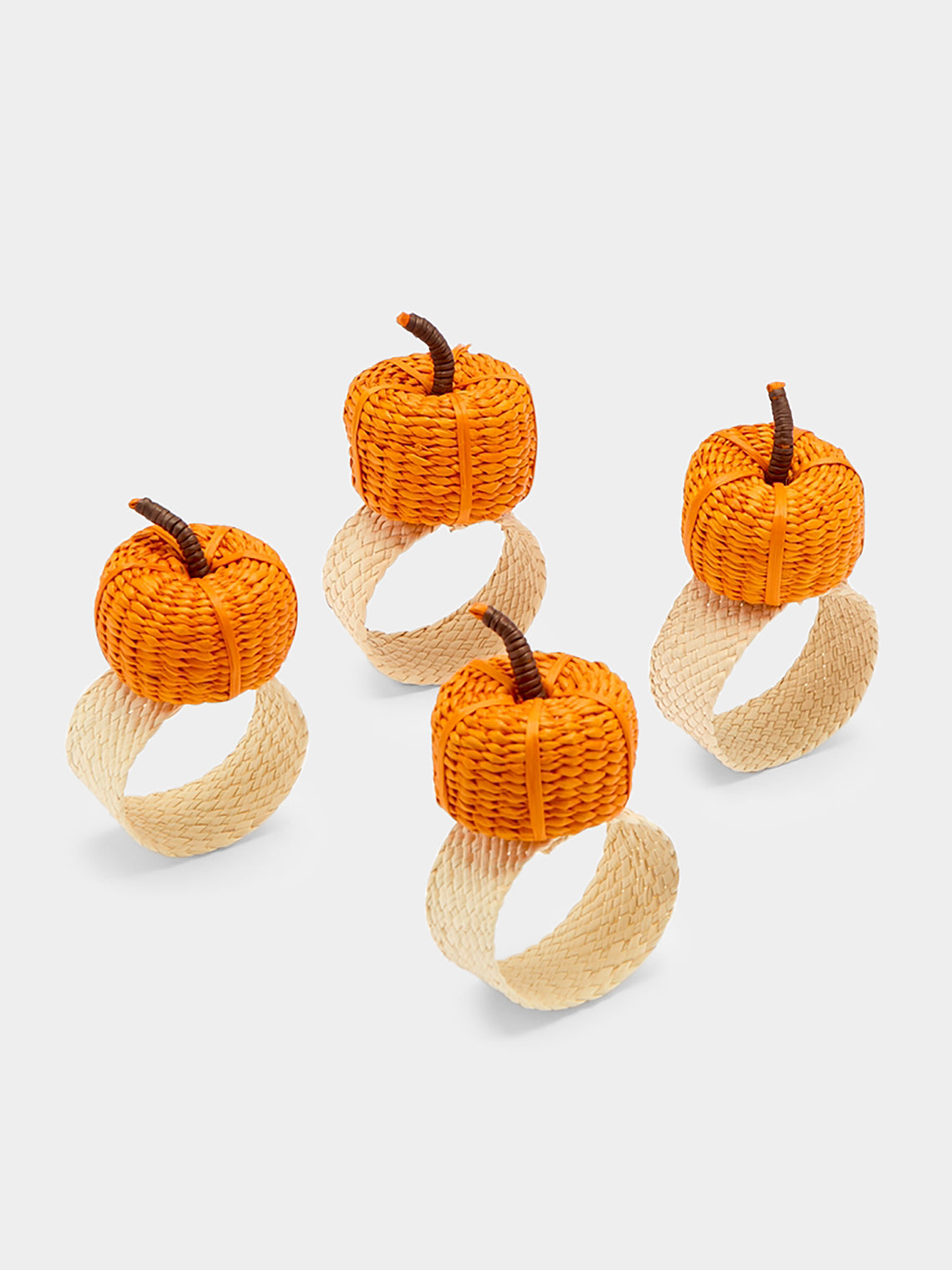 Coro Cora - Thanksgiving Handwoven Iraca Palm Napkin Rings (Set of 4) -  - ABASK