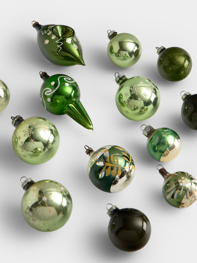 Antique and Vintage - Early 20th-Century Glass Baubles (Set of 14) -  - ABASK