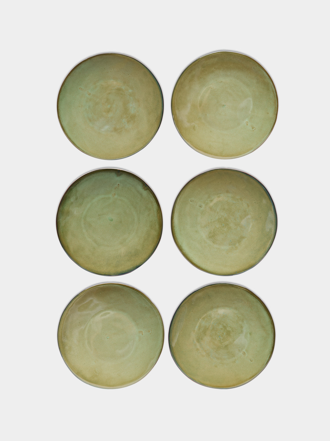 Mervyn Gers Ceramics - Hand-Glazed Ceramic Dinner Plates (Set of 6) -  - ABASK