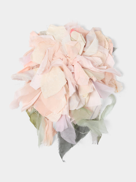 Considered Objects - Hand-Stitched Silk Large Blooming Flower Brooch -  - ABASK - 