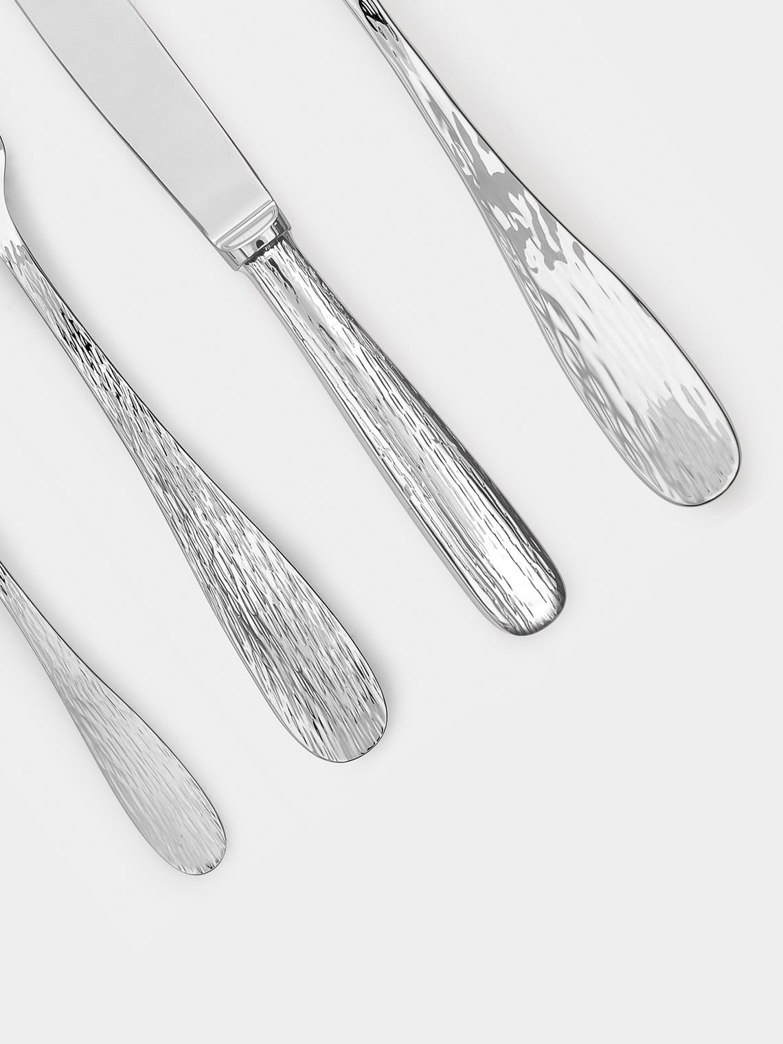 Zanetto - Acqua Silver-Plated Dinner Cutlery (Set of 4) - Silver - ABASK