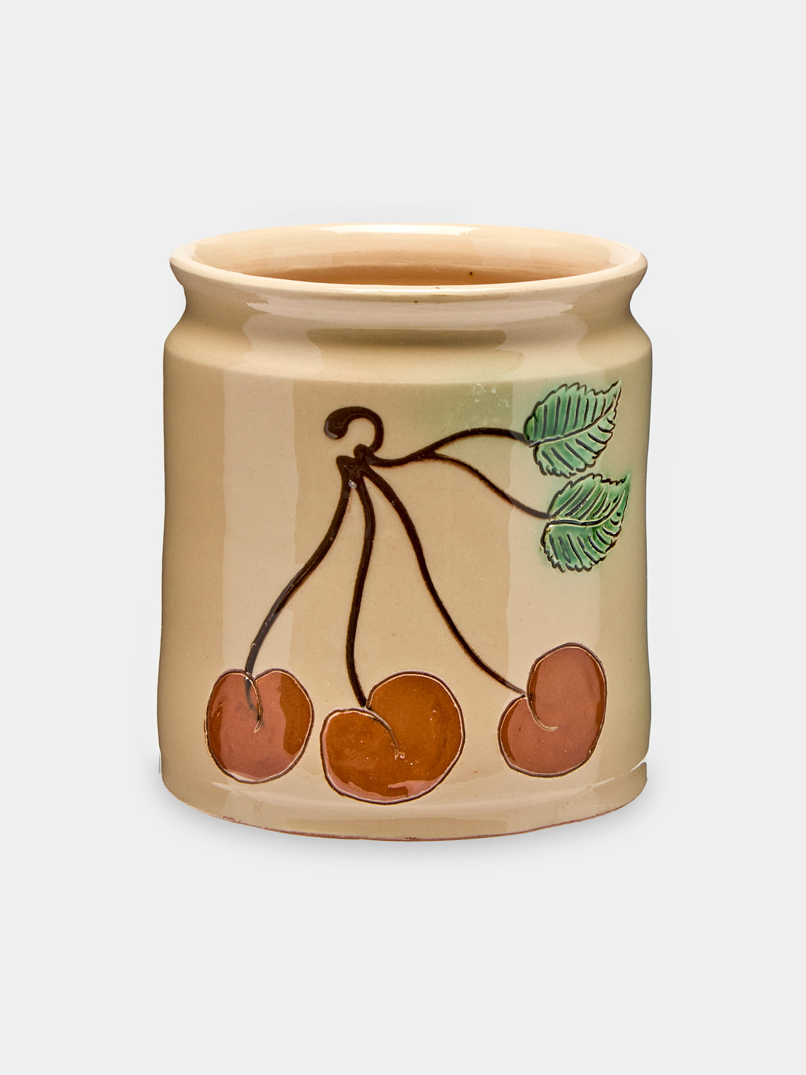 Poterie d’Évires - Fruits Hand-Painted Ceramic Jars (Set of 3) -  - ABASK