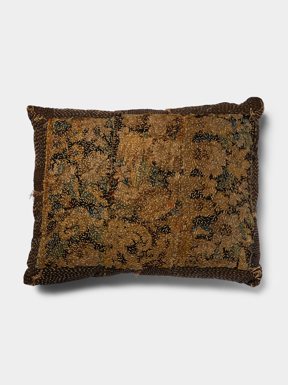 By Walid - 17th-Century Verdure Tapestry Linen Cushion -  - ABASK - 