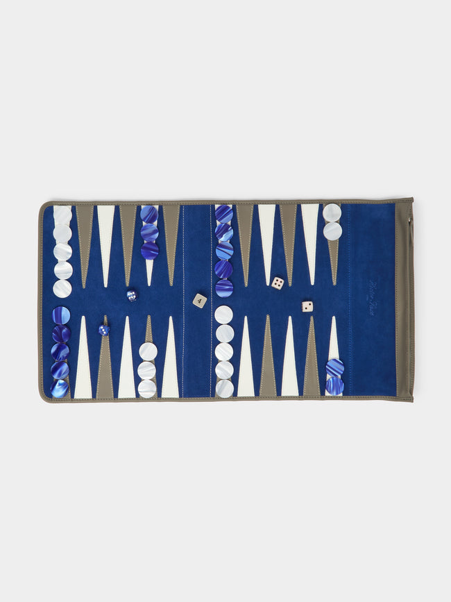 Hector Saxe - Leather Travel Backgammon Set -  - ABASK - 