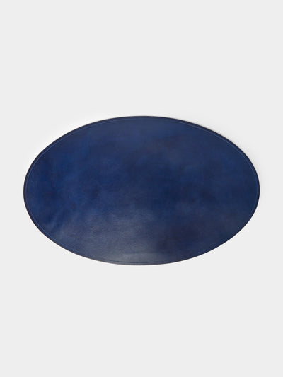 Peter Speliopoulos Projects - Hand-Stained Leather Oval Placemats (Set of 4) -  - ABASK - 