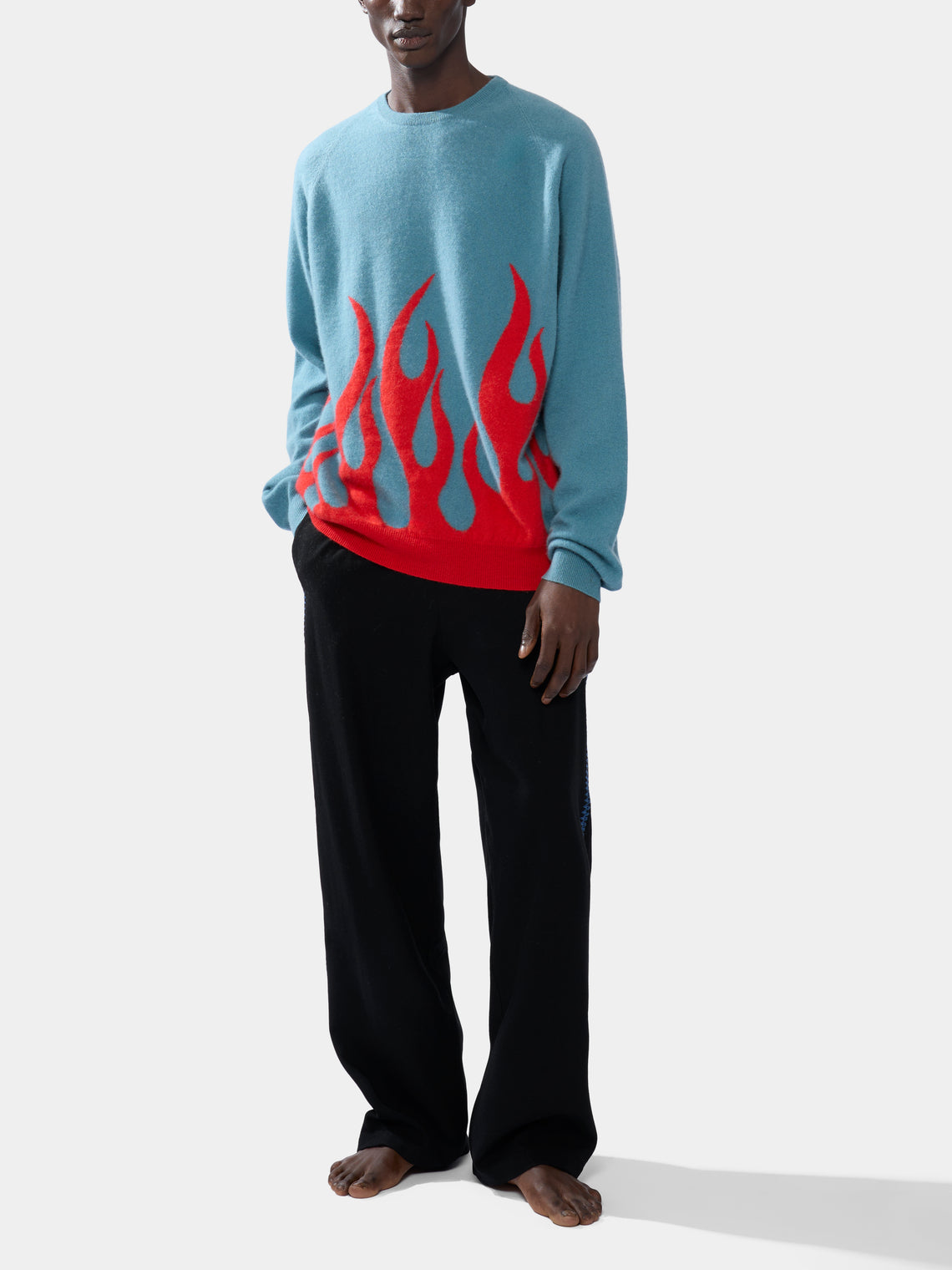 Frenckenberger - Sylvie Fleury Flame Cashmere R-Neck Sweater | Size: M -  - ABASK