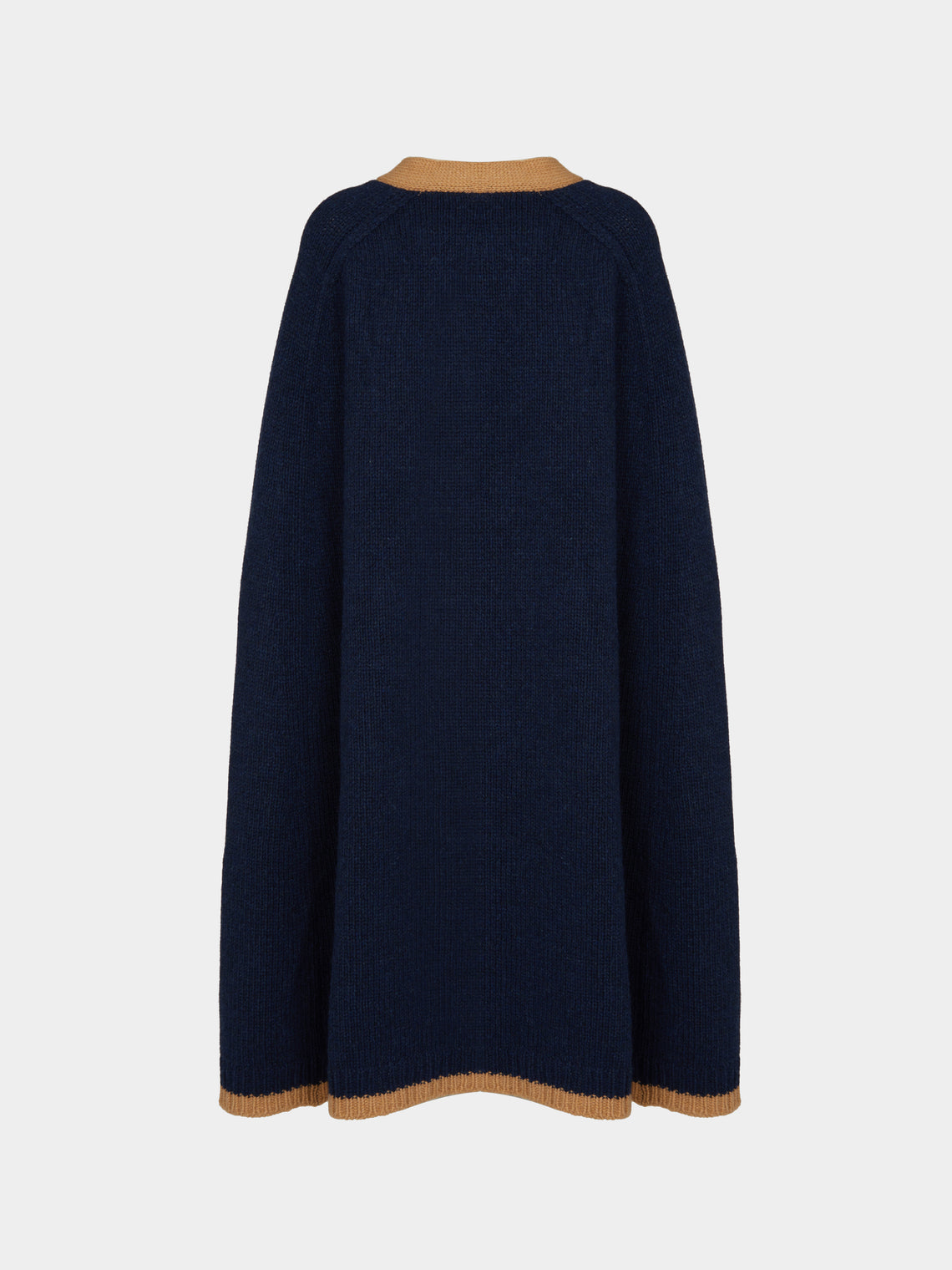 Isa Arfen - Lambswool and Cashmere Colour-Block Cape | One Size -  - ABASK