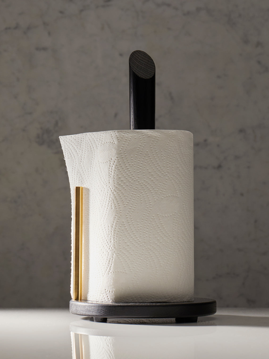 The Wooden Palate - Ebonised Oak Paper Towel Holder -  - ABASK