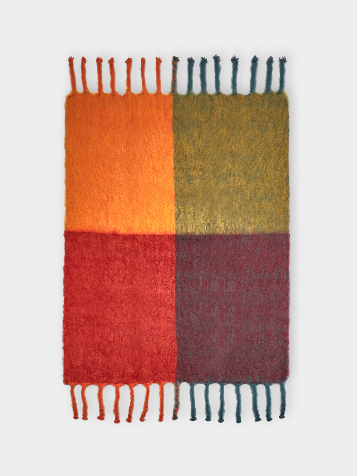 Lena Rewell - Handwoven Mohair Check Blanket -  - ABASK