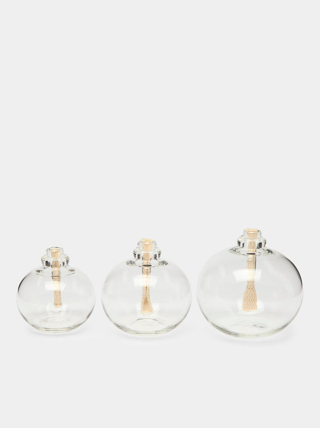 Wolfard Glassblowing Co. - Flower Bulb Hand-Blown Glass Oil Lamps (Set of 3) -  - ABASK - 