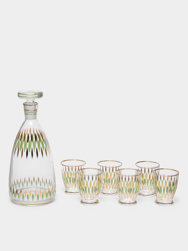 Antique and Vintage - 1960s Czech Cocktail Decanter with Glasses (Set of 6) -  - ABASK - 