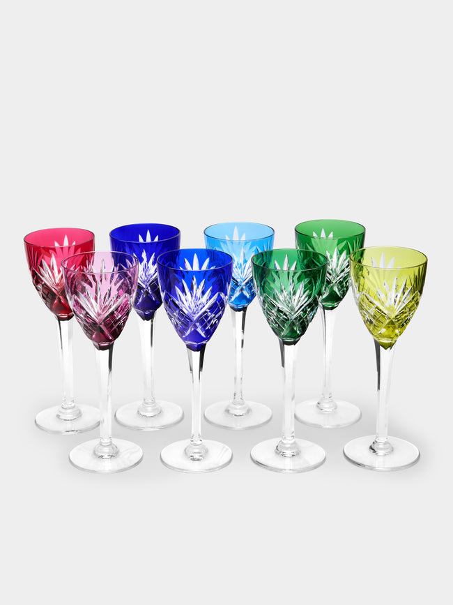 Antique and Vintage - 1950s Saint Louis Chantilly Crystal Wine Glasses (Set of 8) -  - ABASK - 