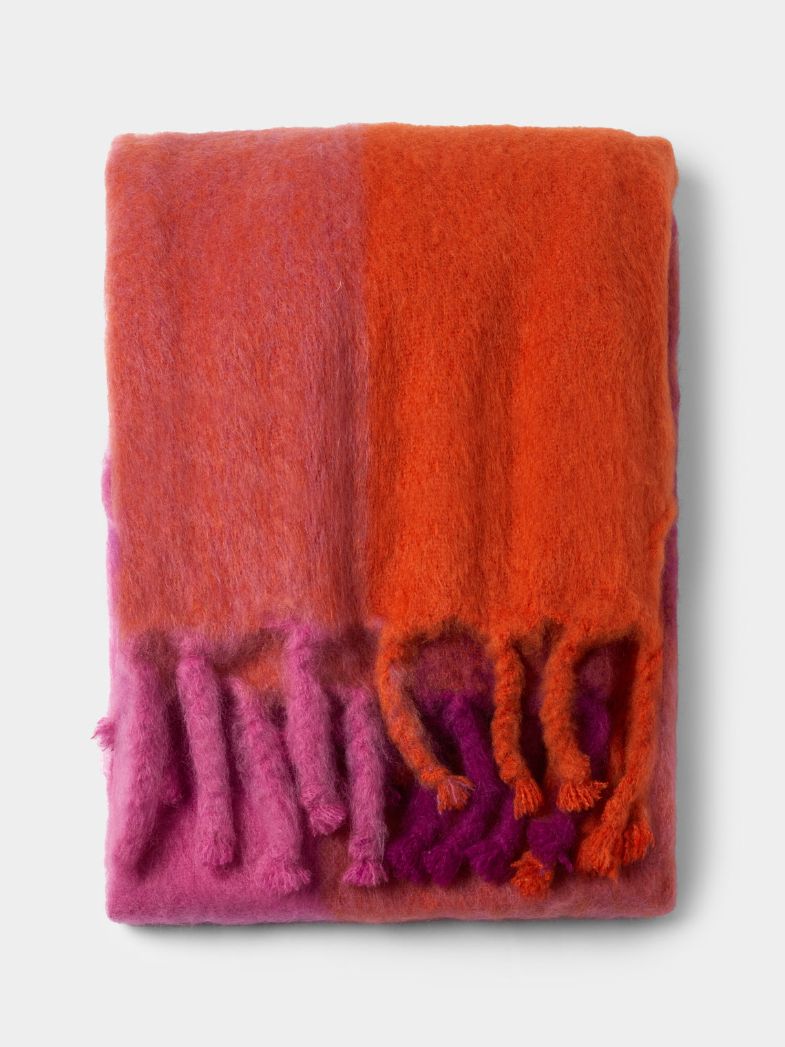 Lena Rewell - Aza Handwoven Mohair Blanket (71in/1.8m) - Pink - ABASK - 