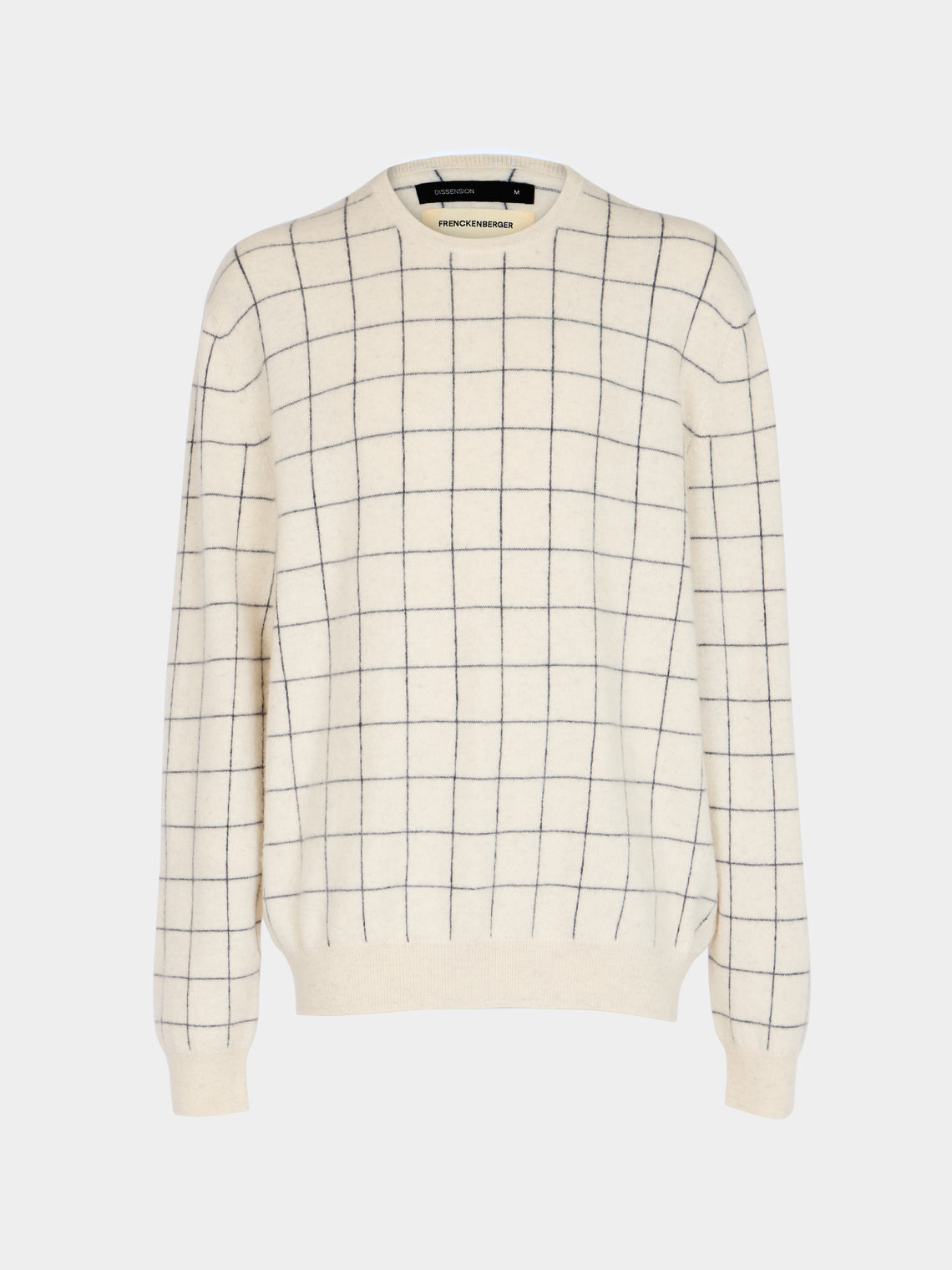 Frenckenberger - Cashmere R-Neck Boyfriend Check Sweater | Size: S -  - ABASK - 