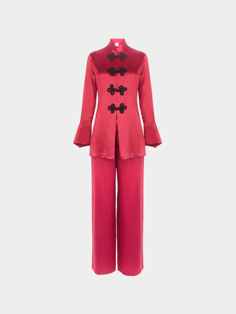 Loretta Caponi - Azalea Silk Pyjama Set | Size: L -  - ABASK - 