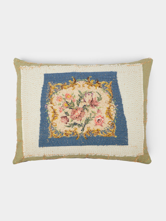 By Walid - 1950s Needlepoint Wool Cushion -  - ABASK - 