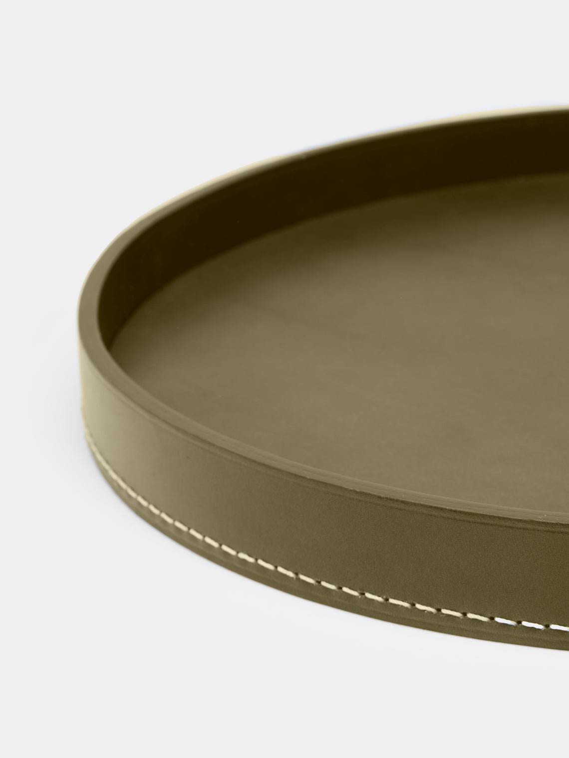 Les Few - Armance Leather Round Tray -  - ABASK