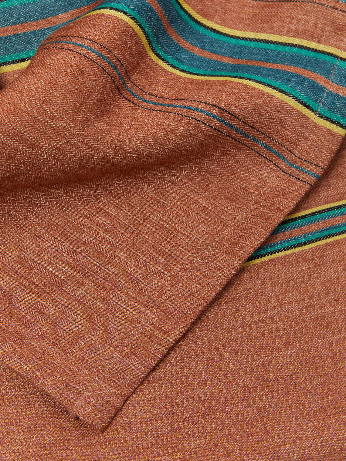 Libeco - Ontario Stripe Belgian Linen Square Tablecloth -  - ABASK