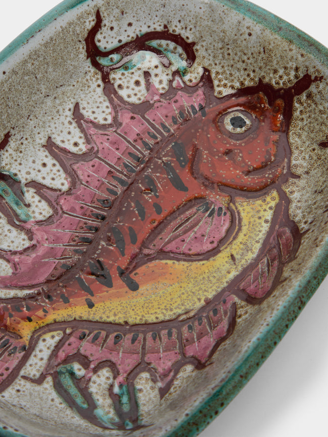 Antique and Vintage - 1950s Vallauris Fish Ceramic Dish -  - ABASK