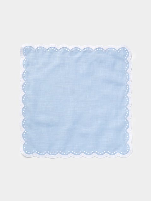 HMA | Blank Space - Bluebell Embroidered Linen Napkins (Set of 4) -  - ABASK - 